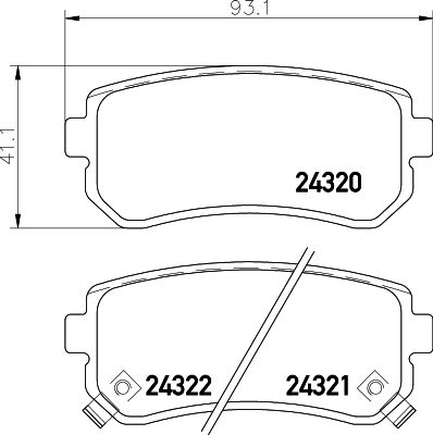 HELLA Bremsbelagsatz, Scheibenbremse (8DB 355 006-961)