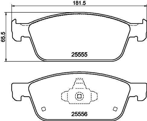 HELLA Bremsbelagsatz, Scheibenbremse (8DB 355 025-511)