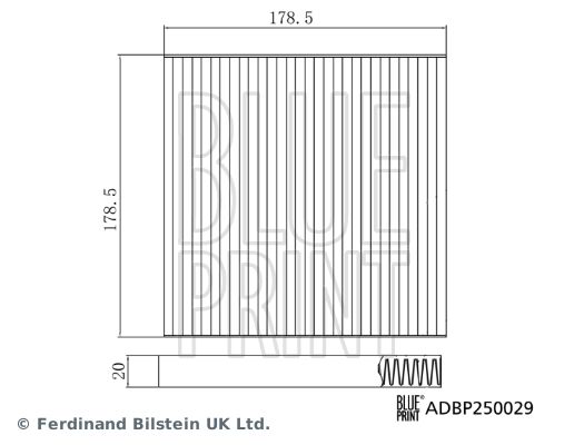 BLUE PRINT Filter, Innenraumluft (ADBP250029)