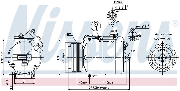 NISSENS Kompressor, Klimaanlage (89034) NISSENS Kompressor, Klimaanlage (89034)