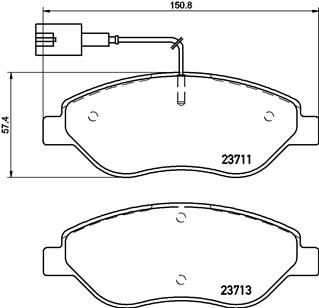 BREMBO Bremsbelagsatz, Scheibenbremse (P 23 145)