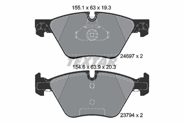 TEXTAR Bremsbelagsatz, Scheibenbremse (2469701)