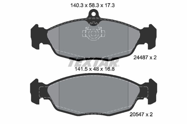 TEXTAR Bremsbelagsatz, Scheibenbremse (2448701)