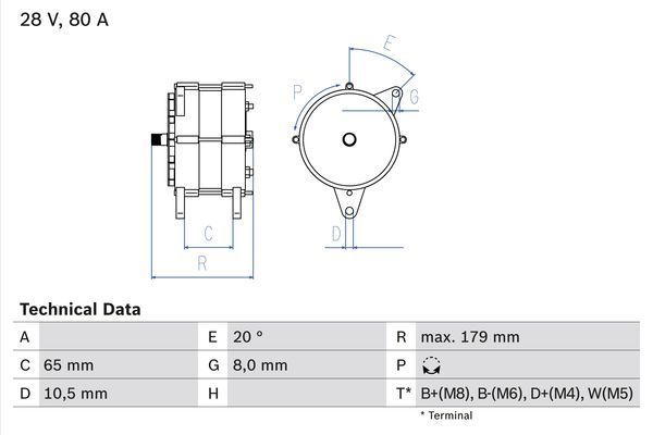 BOSCH Generator (0 986 042 350)