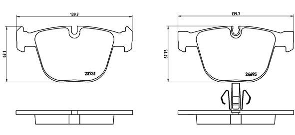 BREMBO Bremsbelagsatz, Scheibenbremse (P 06 053)