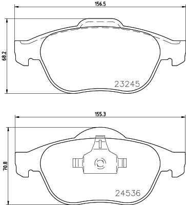 HELLA Bremsbelagsatz, Scheibenbremse (8DB 355 009-101)
