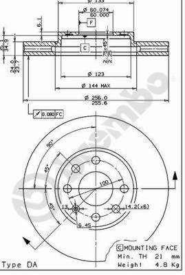 BREMBO Bremsscheibe (09.7628.11)