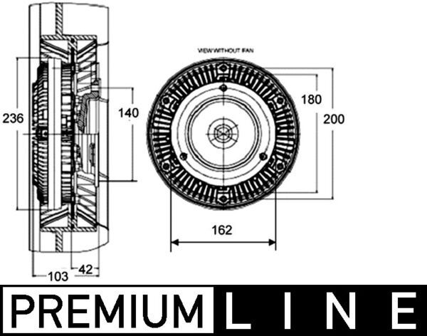 MAHLE Kupplung, Kühlerlüfter (CFC 12 000P) MAHLE Kupplung, Kühlerlüfter (CFC 12 000P)