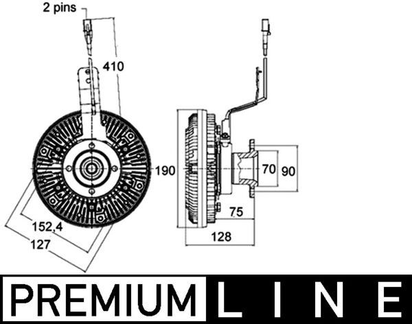 MAHLE Kupplung, Kühlerlüfter (CFC 12 000P) MAHLE Kupplung, Kühlerlüfter (CFC 12 000P)