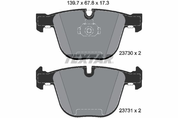 TEXTAR Bremsbelagsatz, Scheibenbremse (2373001)