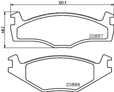 HELLA Bremsbelagsatz, Scheibenbremse (8DB 355 017-521)