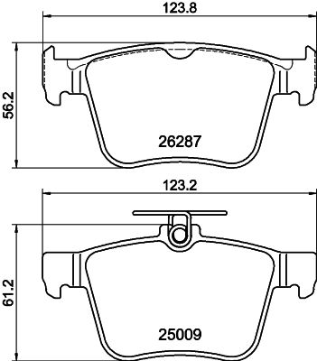 HELLA Bremsbelagsatz, Scheibenbremse (8DB 355 044-951)