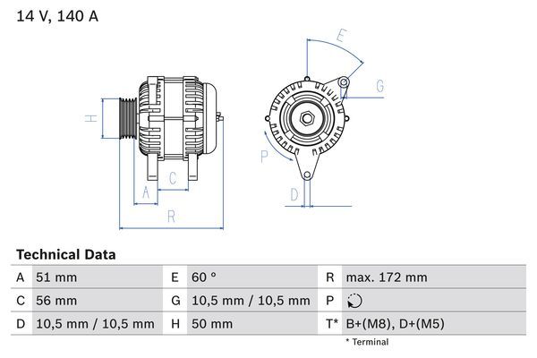 BOSCH Generator (0 986 046 230)