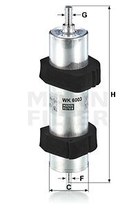 MANN-FILTER Kraftstofffilter (WK 6003) Thumbnail