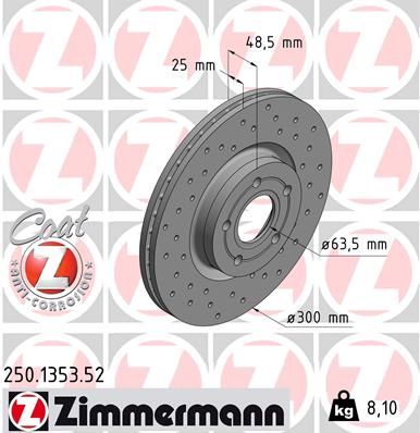 ZIMMERMANN Bremsscheibe (250.1353.52)