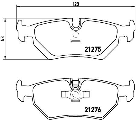 BREMBO Bremsbelagsatz, Scheibenbremse (P 36 008)