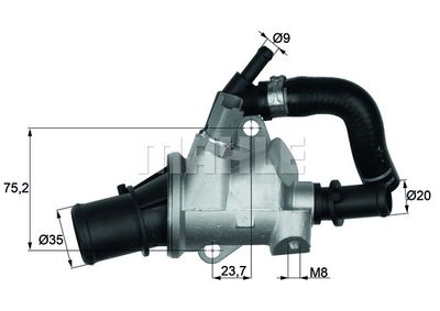 MAHLE Thermostat, Kühlmittel (TI 146 88)