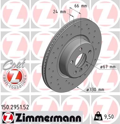 ZIMMERMANN Bremsscheibe (150.2951.52)