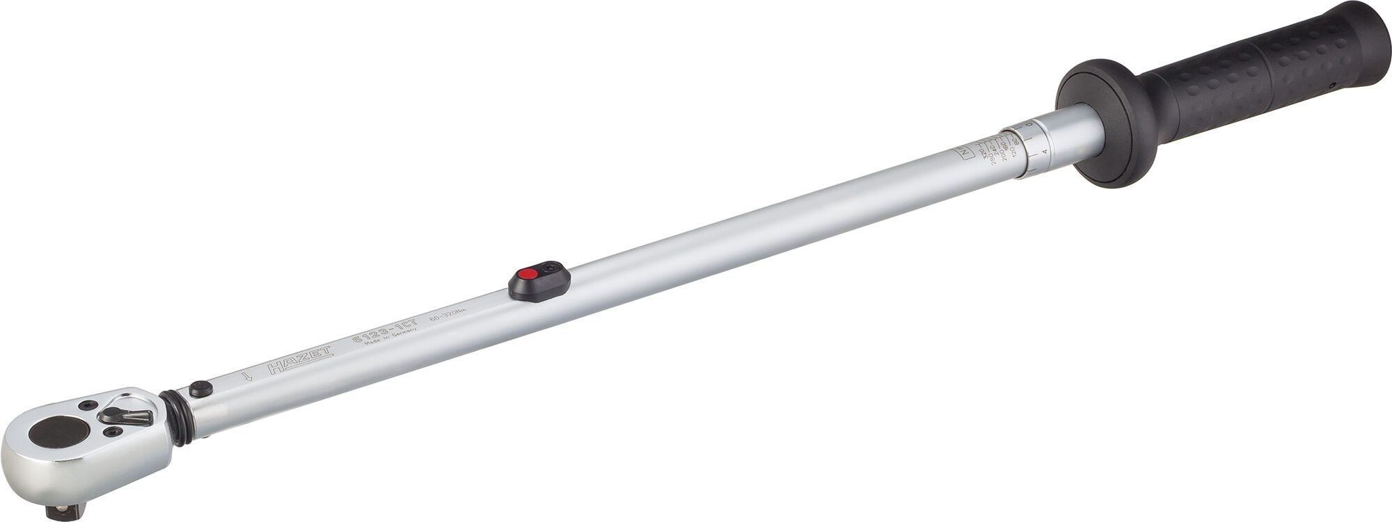 HAZET Drehmoment-Schlüssel 6123-1CT ∙ Nm min-max: 60 – 320 Nm ∙ Toleranz: 2% ∙ Vierkant 12,5 mm (1/2 Zoll)