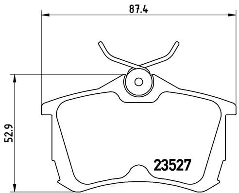 BREMBO Bremsbelagsatz, Scheibenbremse (P 28 030)