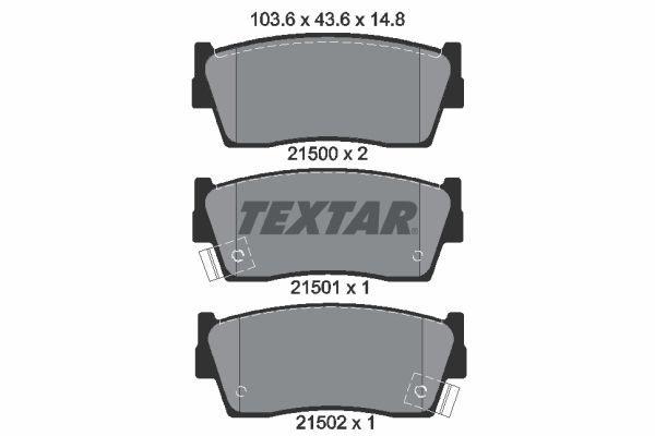 TEXTAR Bremsbelagsatz, Scheibenbremse (2150001)