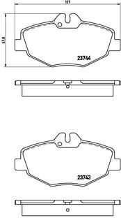 BREMBO Bremsbelagsatz, Scheibenbremse (P 50 049)