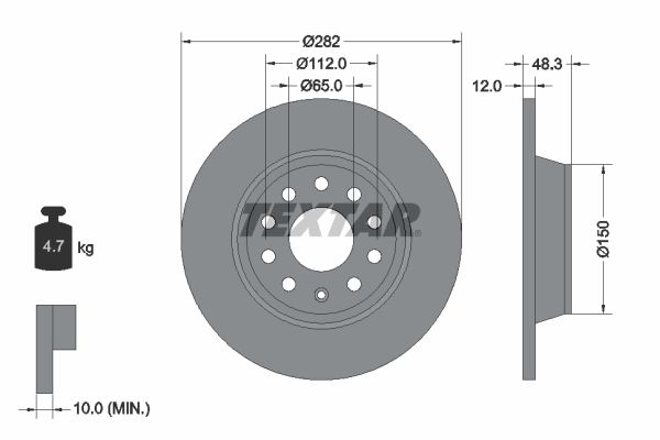 TEXTAR Bremsscheibe (92140803)