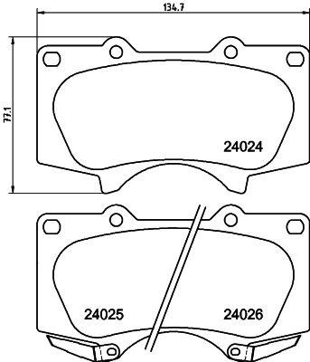 HELLA Bremsbelagsatz, Scheibenbremse (8DB 355 010-491)