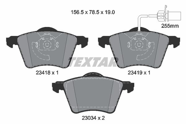 TEXTAR Bremsbelagsatz, Scheibenbremse (2341801)