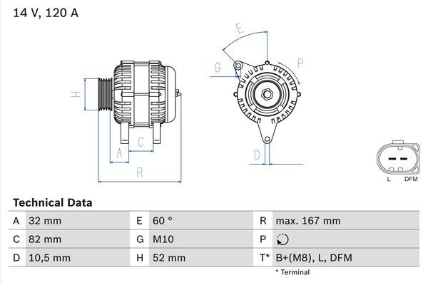 BOSCH Generator (0 986 043 690)