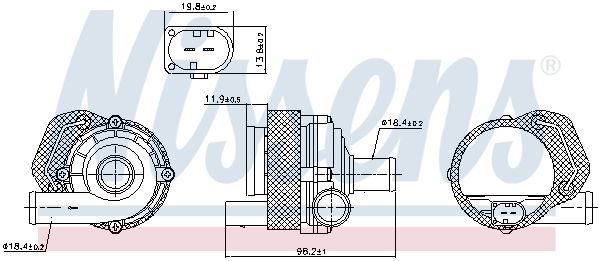 NISSENS Wasserpumpe, Motorkühlung (831065) NISSENS Wasserpumpe, Motorkühlung (831065)