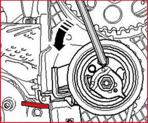 KS TOOLS Arretierwerkzeug, Zahnriemenspannrolle (400.9019)