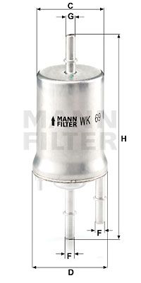 MANN-FILTER Kraftstofffilter (WK 69) Thumbnail