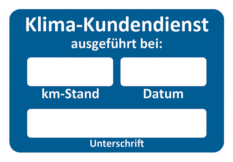 Kundendienstaufkleber Klima ausgef VE250 (7410-004-019) | NORMFEST Kundendienstaufkleber Klima ausgef VE250 (7410-004-019) | NORMFEST