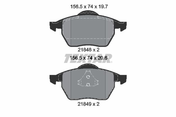 TEXTAR Bremsbelagsatz, Scheibenbremse (2184802)