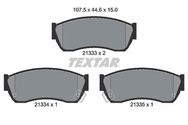 TEXTAR Bremsbelagsatz, Scheibenbremse (2133301)