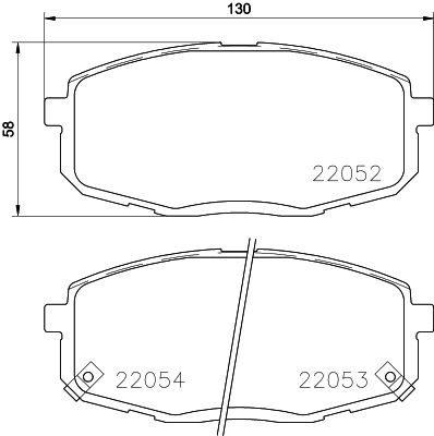 HELLA Bremsbelagsatz, Scheibenbremse (8DB 355 025-791)