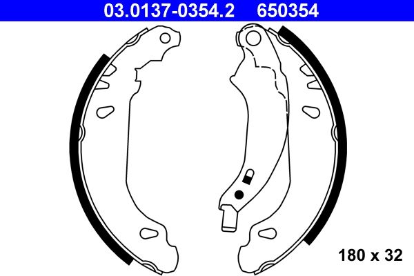 ATE Bremsbackensatz (03.0137-0354.2)