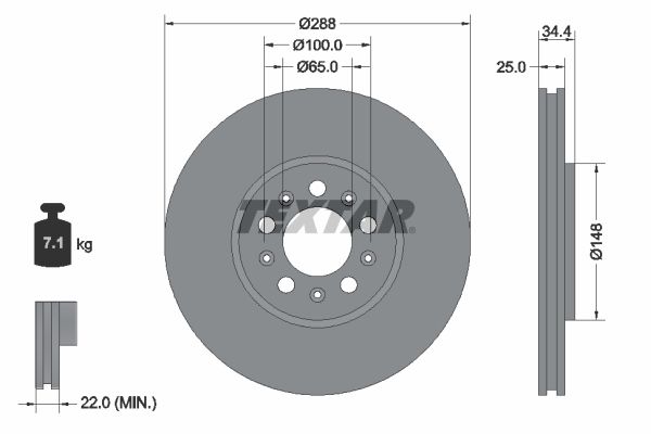 TEXTAR Bremsscheibe (92106603) 4019722301360 92106603