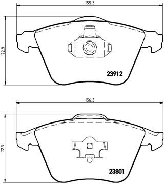 BREMBO Bremsbelagsatz, Scheibenbremse (P 24 057)