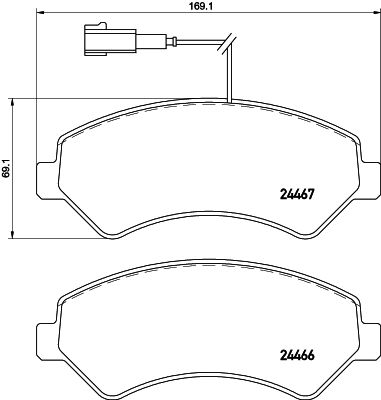HELLA Bremsbelagsatz, Scheibenbremse (8DB 355 021-281)
