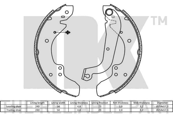 NK Bremsbackensatz (2799374) NK Bremsbackensatz (2799374)