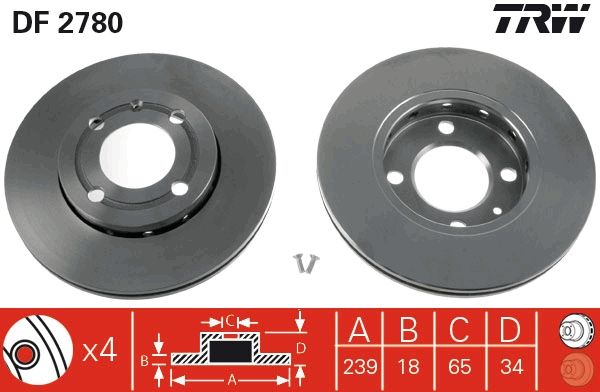 TRW Bremsscheibe (DF2780)