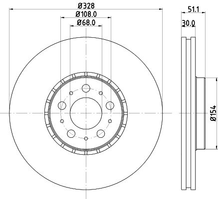 HELLA Bremsscheibe (8DD 355 125-581) HELLA Bremsscheibe (8DD 355 125-581)