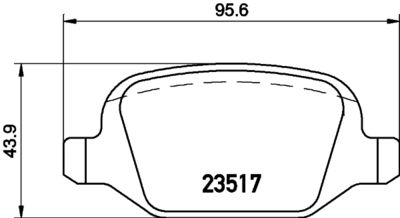 HELLA Bremsbelagsatz, Scheibenbremse (8DB 355 009-361)