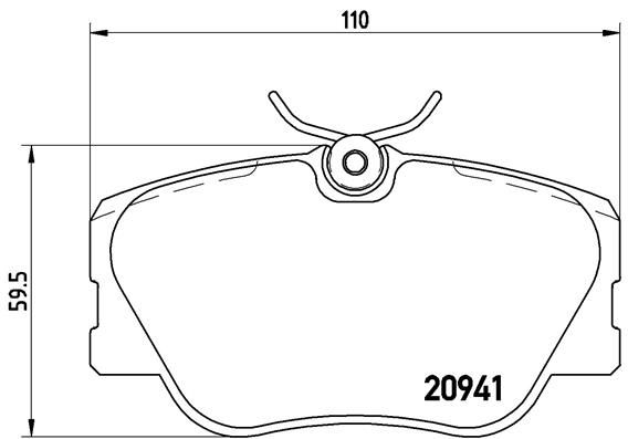 BREMBO Bremsbelagsatz, Scheibenbremse (P 50 008)