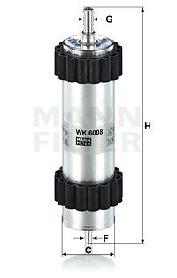 MANN-FILTER Kraftstofffilter (WK 6008) Thumbnail