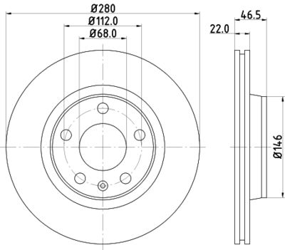 HELLA Bremsscheibe (8DD 355 127-311)