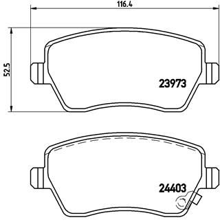 BREMBO Bremsbelagsatz, Scheibenbremse (P 59 050)
