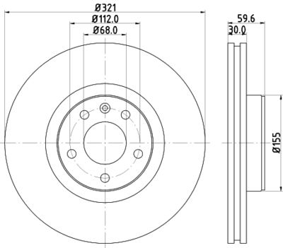 HELLA Bremsscheibe (8DD 355 128-301)